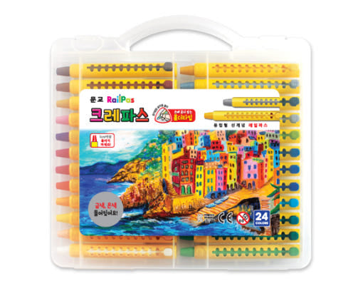 [Mungyo] Rail Crayons MRCO 1SET(24Colors)