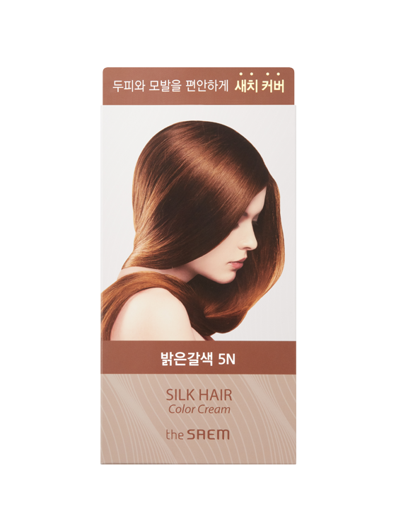 [The Saem] Silk Hair Color Cream 1Step : 60g, 2Step : 60g, treatment : 8ml :: K-Beauty / Korea Cosmetics