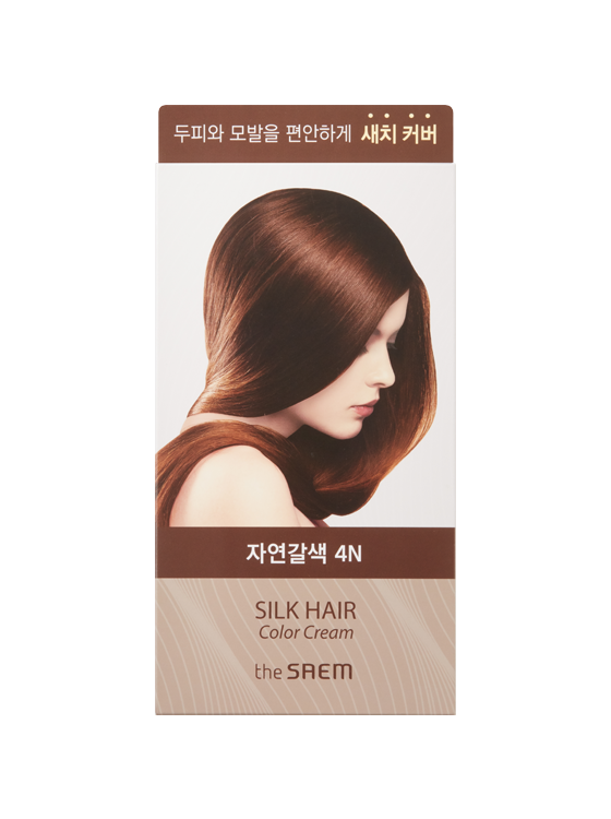 [The Saem] Silk Hair Color Cream 1Step : 60g, 2Step : 60g, treatment : 8ml :: K-Beauty / Korea Cosmetics