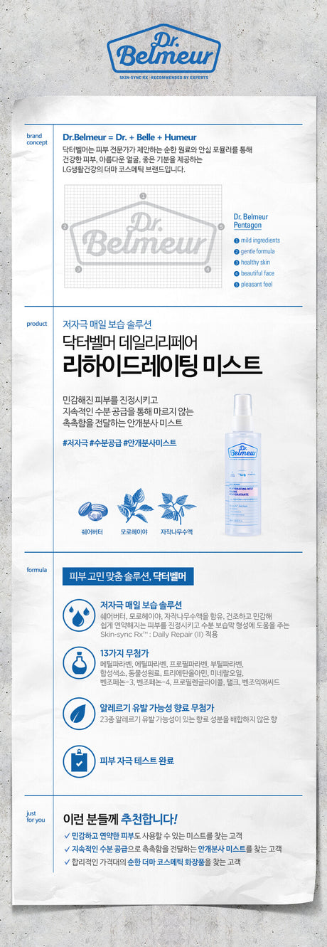 [The Face Shop] Dr. Belmeur Daily Repair Rehydrating Mist 100ml